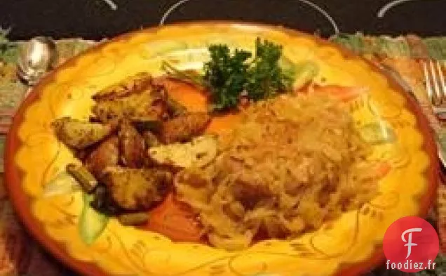 Côtelettes de porc et choucroute