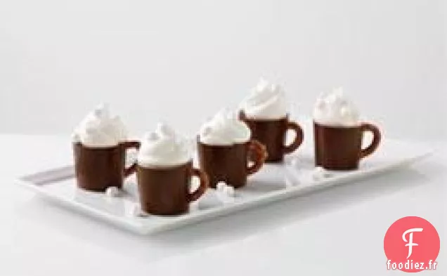 Tasses à pudding au chocolat chaud
