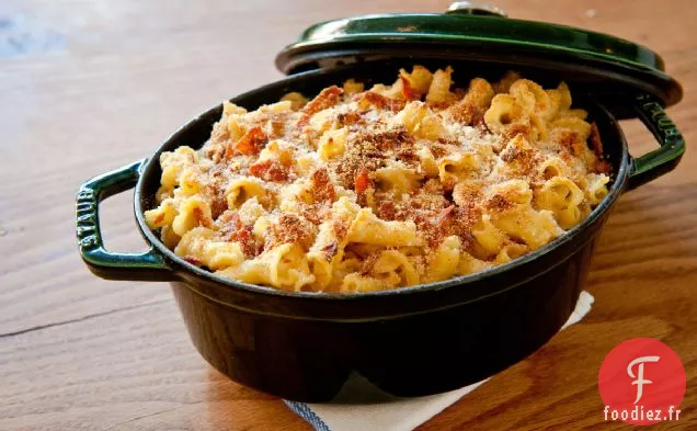 Recette De Macaroni Au Fromage Et À L'Oignon Caramélisé Et Au Prosciutto