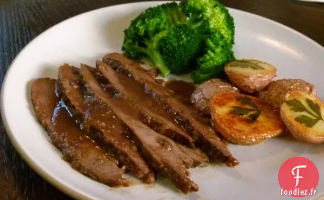 Poitrine de Bœuf Braisée à l'herbe aux oignons