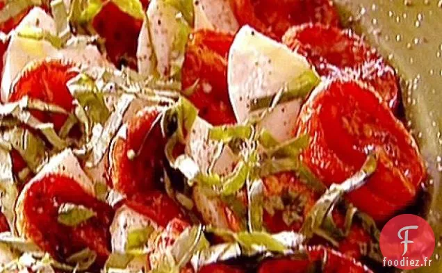 Salade Caprese aux tomates rôties