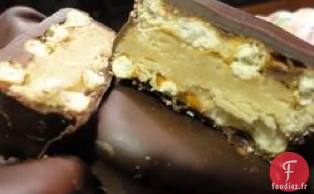 Bouchées de bretzel farcies au beurre de cacahuète de Jan.