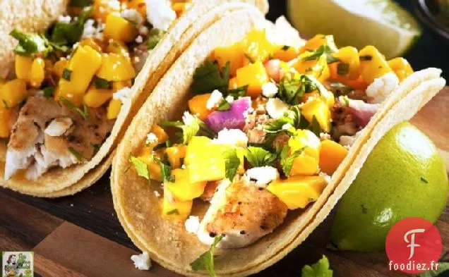 extrait du livre de cuisine Master Your Metabolism de Jillian Michaels: Tacos Épicés au Mahi Mahi et au Poisson à la Mangue