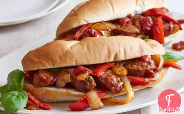 Saucisses, Poivrons et Oignons