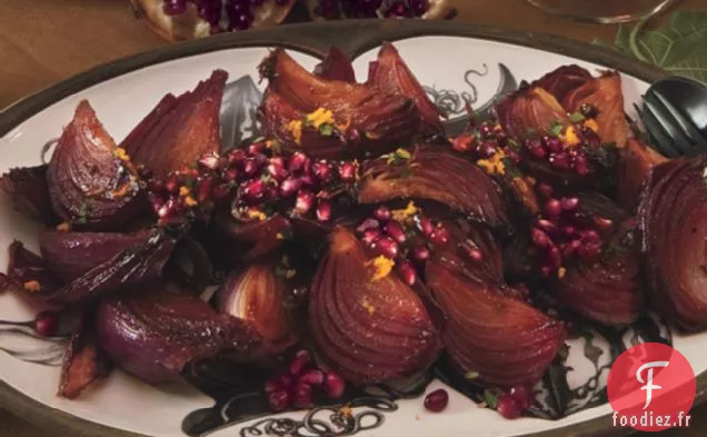 Oignons Rouges Rôtis À La Gremolata À La Grenade, À L'Orange Et Au Persil