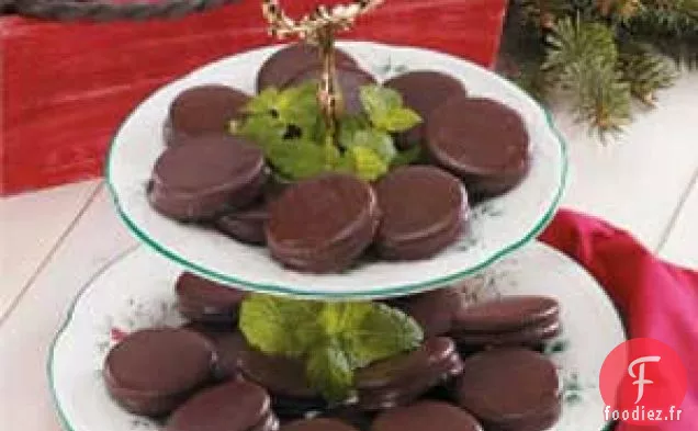 Biscuits sandwich à la menthe