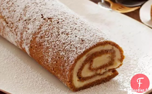 Roulade de potiron et crème au beurre au gingembre