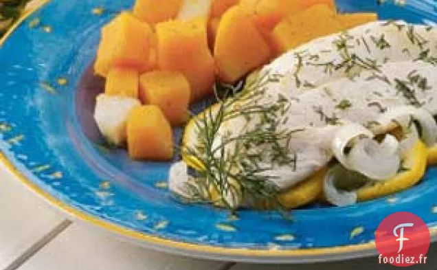 Courge et poires au gingembre