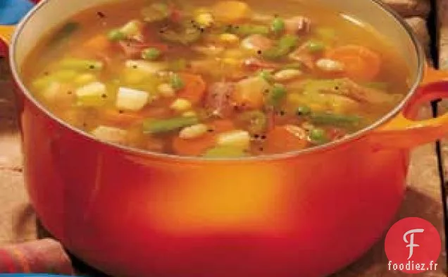 Soupe au jambon et aux légumes