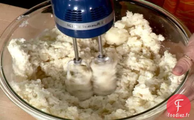 Purée de pommes de terre aux champignons sautés