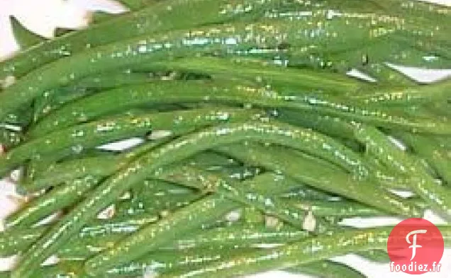 Haricots verts avec vinaigrette aux herbes