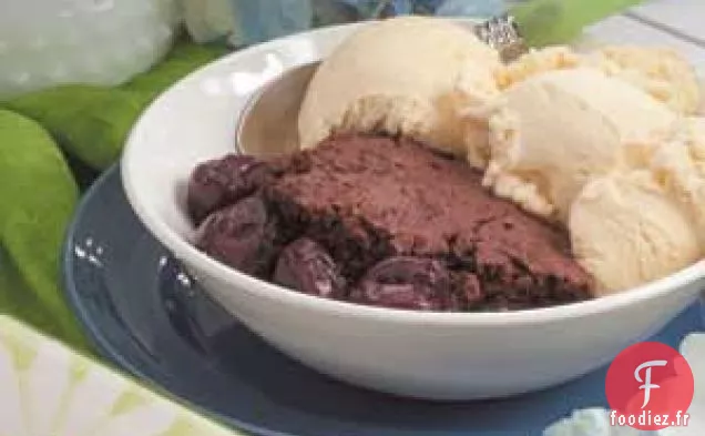 Cordonnier au chocolat et aux cerises