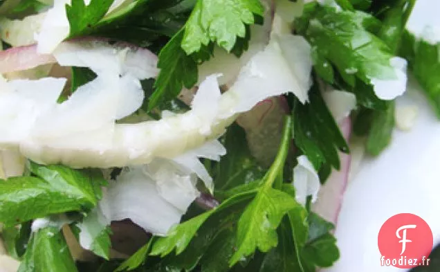 Salade De Persil, Oignon Rouge Et Fenouil