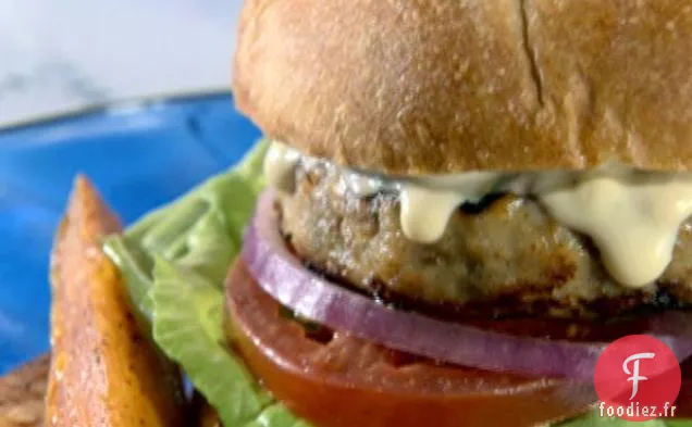 Burgers de dinde aux pommes et à l'érable avec sauce à l'érable et à Dijon