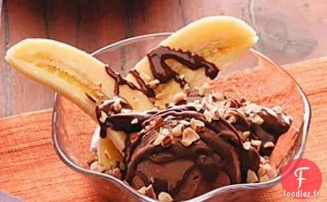 Banana Splits au chocolat et aux amandes