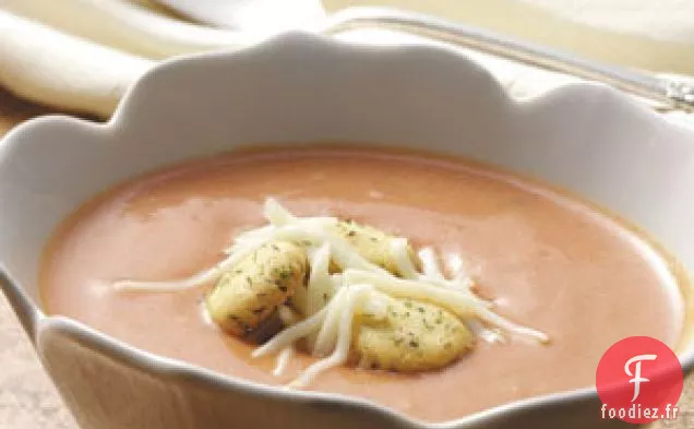 soupe à la crème de tomate