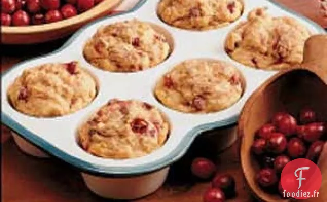 Muffins aux canneberges et aux patates douces