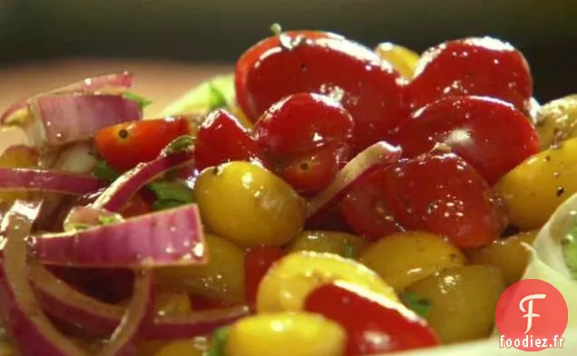 Salade de tomates cerises marinées rapidement