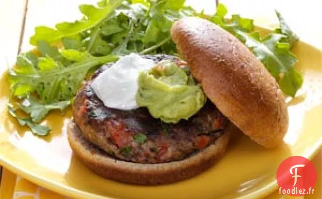 Burgers aux haricots noirs et à la salsa