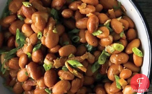 Haricots Pinto Au Bacon Et Oignons Verts