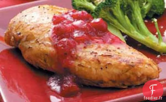 Poulet à la sauce aux canneberges