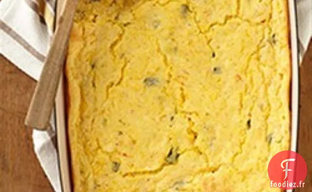 Pain à la cuillère de maïs et Poblano