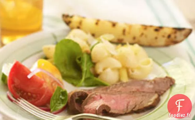 Steak De Flanc Grillé Aux Oignons Verts