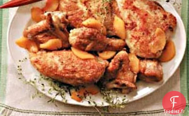 Poulet aux pêches sucré et salé