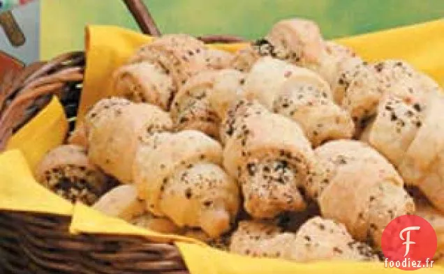 Croissants au basilic et à l'ail