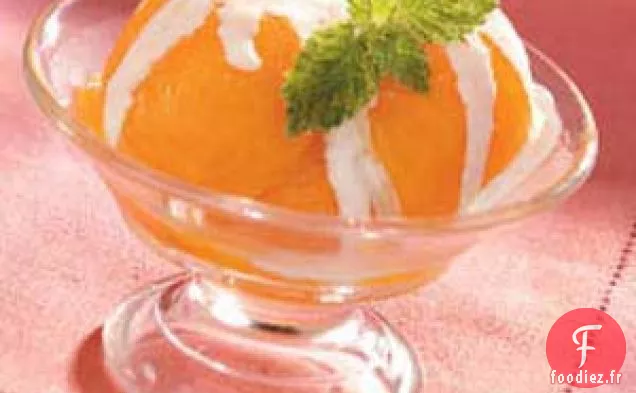 Sorbet glacé aux abricots