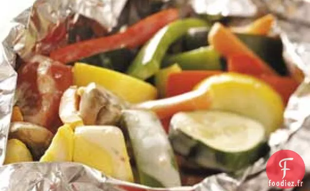 Paquets de légumes cuits à la vapeur