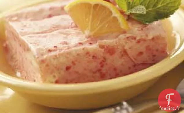 Dessert glacé citron-fraise