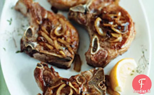Côtelettes De Porc À La Compote D'Oignons