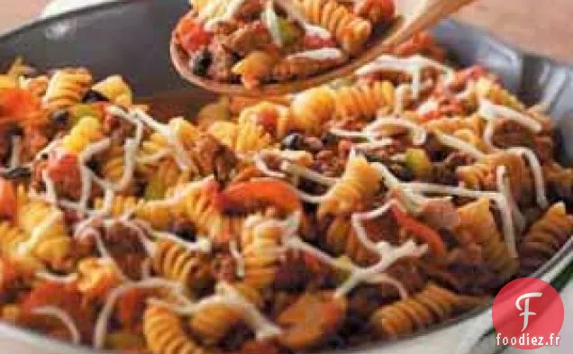 Dîner de pâtes pizza