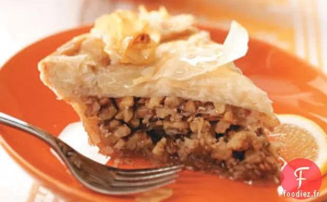 Tarte grecque au miel et aux noix