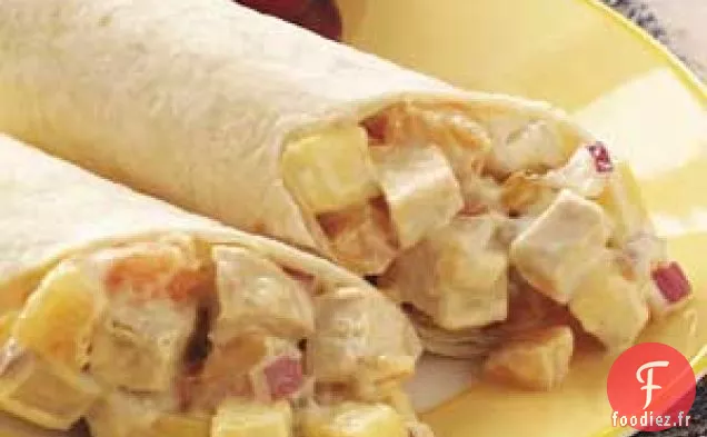 Wraps au poulet fruités