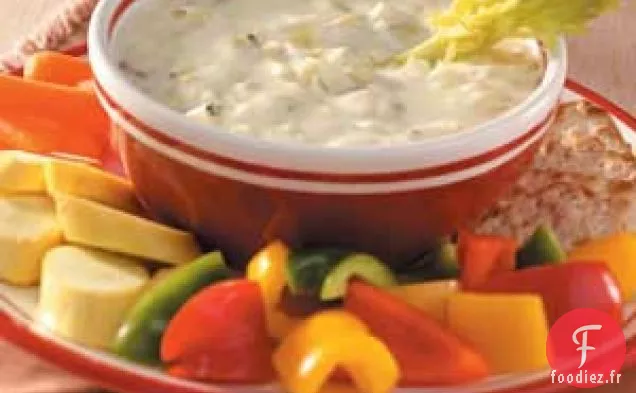 Trempette chaude au citron et aux artichauts