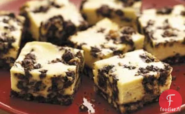 Barres de fromage à la crème à la menthe