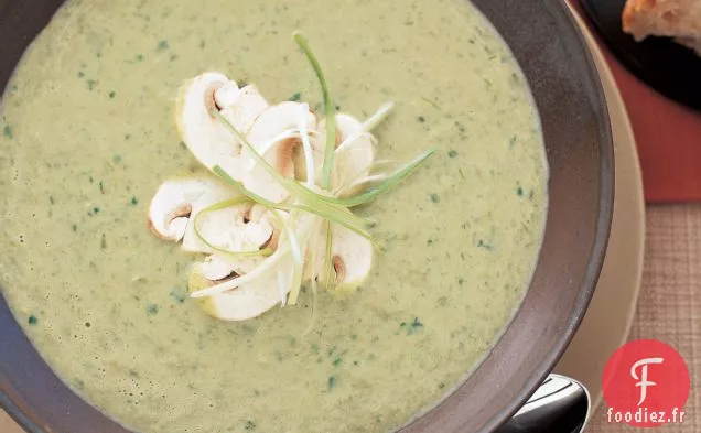 Soupe Crémeuse aux Oignons Verts et aux Champignons