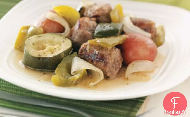 Dîner de saucisses italiennes