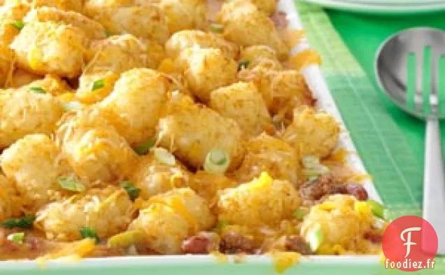 Casserole mexicaine garnie de tater