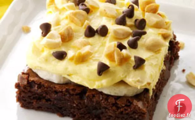 Dessert brownie à la crème de banane