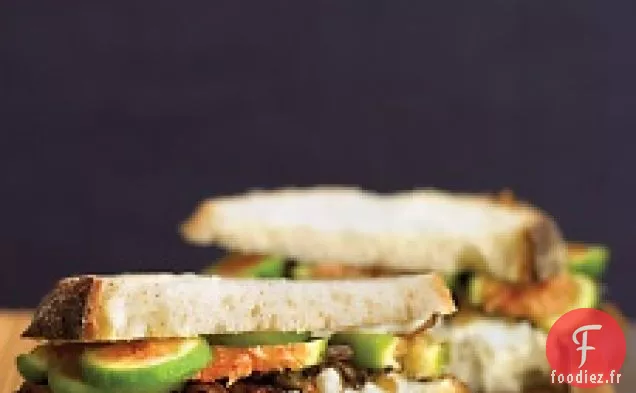 Sandwichs À La Figue, Au Fromage De Chèvre Et À L'Oignon Caramélisé