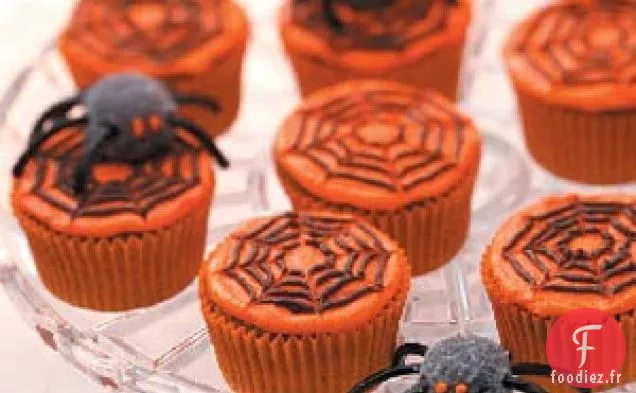 Cupcakes araignées effrayants