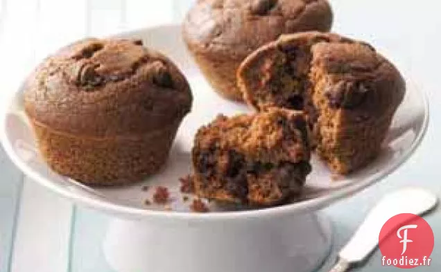 Muffins aux pépites de chocolat et au chocolat