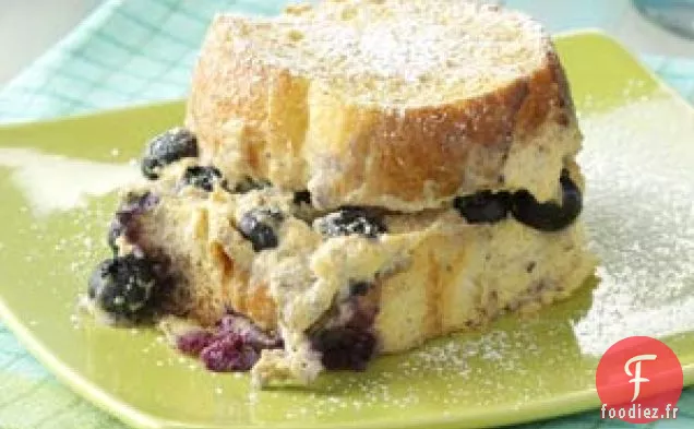 Pain doré aux bleuets cuit au four