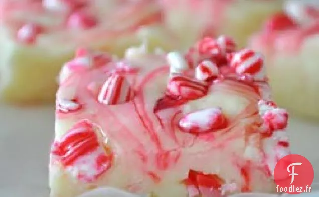 Fudge à la canne en bonbon