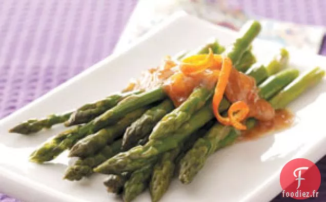 Asperges au beurre orange-gingembre pour 2