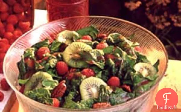 Salade d'épinards et de framboises