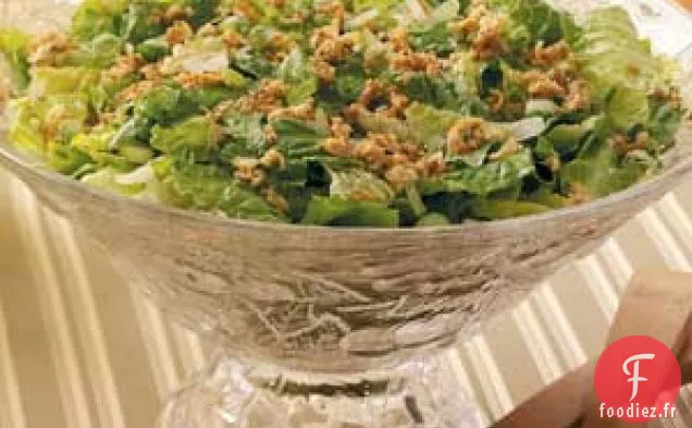 Salade romaine au sésame et aux amandes